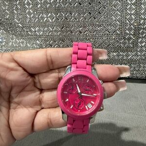 Michael Kors MK watch Pink rubber band MK-5295
